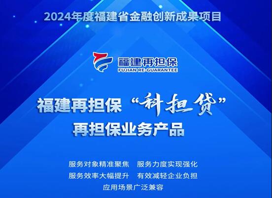 福建再擔保“科擔貸”項目獲評我省金融創新成果項目“二類項目”